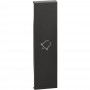 Cover Bticino Living Now KG01D con simbolo campanello, Nera, 1 Posto, Illuminabile