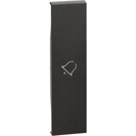 Cover Bticino Living Now KG01D con simbolo campanello, Nera, 1 Posto, Illuminabile