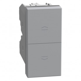 Bticino Matix Go JG4036 Pulsante Doppio, Grigio, Non Interbloccato, Non Illuminabile, 10A, 1P (NO) + 1P (NO), 1 Modulo