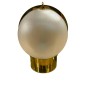 BCM 2037 Applique Oro Lucido con Sfera in vetro trasparente, 1 E27, MADE IN ITALY, Vintage