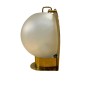 BCM 2037 Applique Oro Lucido con Sfera in vetro trasparente, 1 E27, MADE IN ITALY, Vintage
