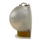 BCM 2037/F Applique Bianco con particolari Oro Lucido, Sfera in vetro trasparente, 1 E27, MADE IN ITALY, Vintage