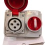 FAEG FG23662 Presa interbloccata CEE da incasso 16A 3P+T 400V con interruttore, Orizzontale, 10KA, IP67, MADE IN ITALY