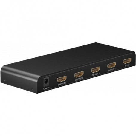 Splitter HDMI 4 Porte 4K Ra.El.Con 58482, 1 Ingresso, Supporta 4K 2160p, Ideale per PC, DVR e Blu-Ray