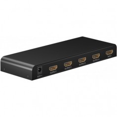 Splitter HDMI 4 Porte 4K Ra.El.Con 58482, 1 Ingresso, Supporta 4K 2160p, Ideale per PC, DVR e Blu-Ray