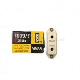 Vimar 7009/S Presa di corrente Sicury 2x10A, Bianca, 1 Modulo, 250V, MADE IN ITALY