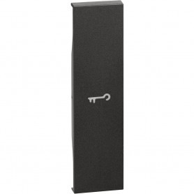 Bticino Living Now KG01F Cover con simbolo Chiave, Nera, 1 Posto, Illuminabile, MADE IN ITALY
