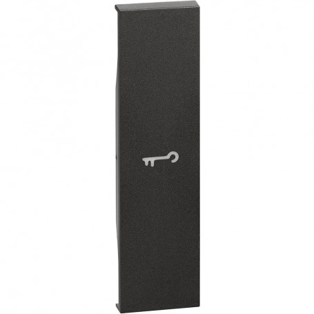 Bticino Living Now KG01F Cover con simbolo Chiave, Nera, 1 Posto, Illuminabile, MADE IN ITALY