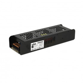 Vito 6240640 Trasformatore 24V 200W, Realizzato in Alluminio Nero, IP20, 185-265 V AC