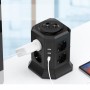 Multipresa Torre Verticale 8 Prese Universali 2 USB A + 2 USB C Global GL7044, 2 Interruttori generali, Potenza massima 4000W