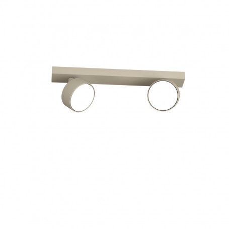 Toplight Edra Barra 2 Spot Sabbia Orientabili da parete e soffitto, 2 GX53, Struttura in metallo, IP20, Moderno