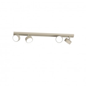 Toplight Edra Barra 4 Spot Sabbia Orientabili da parete e soffitto, 4 GX53, Struttura in metallo, IP20, Moderno