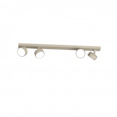 Toplight Edra Barra 4 Spot Sabbia Orientabili da parete e soffitto, 4 GX53, Struttura in metallo, IP20, Moderno