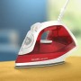 Philips DST2010/40 Ferro da stiro con piastra antiaderente, Sistema Anti calcare Calc-Clean, 2000W, Vapore fino a 25g/min, Rosso