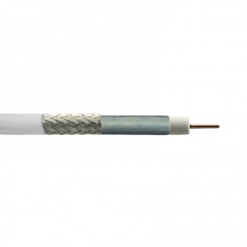 Maxital K121ECU-150 Cavo TV 5 mm Rame Classe A, Guaina PVC Bianca, Per segnale TV e Satellitare