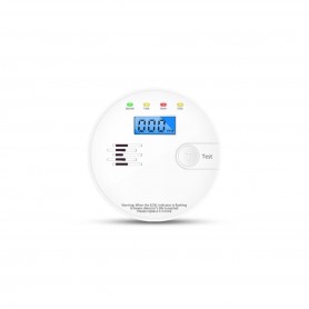Rilevatore Monossido di Carbonio Certificato EN 50291 a Batterie Proxe 710053, Allarme 85 dB, Bianco