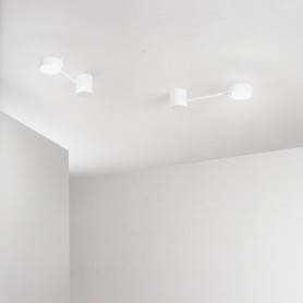 Isyluce Eclipsia 742 Lampada Parete Soffitto Bianca, 2 GX53, Luce diretta o indiretta, Struttura in metallo, Moderna