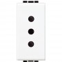 Presa 10A Bticino Living Light N4113, 1 Modulo, Bianco, 250V AC, Serie Civili, MADE IN ITALY