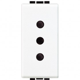 Presa 10A Bticino Living Light N4113, 1 Modulo, Bianco, 250V AC, Serie Civili, MADE IN ITALY