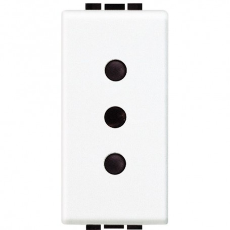 Presa 10A Bticino Living Light N4113, 1 Modulo, Bianco, 250V AC, Serie Civili, MADE IN ITALY