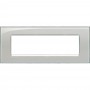 Bticino Living Light LNA4804KG Placca Quadra Grigio Ghiaccio, 4 moduli, Tecnopolimero, MADE IN ITALY