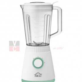DCG UM1380 Frullatore Bicchiere in plastica 1.5L, 600W, Lame Inox, 2 Velocità + Pulse, Struttura in plastica