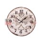 Lowell 21564 Orologio da parete con Mappamondo, Quadrante anticato, Cassa in MDF, Diametro 34 cm
