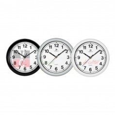 Lowell 00710 Orologio da parete colorato con sfondo bianco, Movimento silenzioso, Cassa in ABS, Numeri neri, Diametro 26 cm