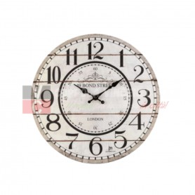 Lowell 21455 Orologio da parete Antichizzato "London Bond Street", Cassa in MDF, Diametro 34 cm