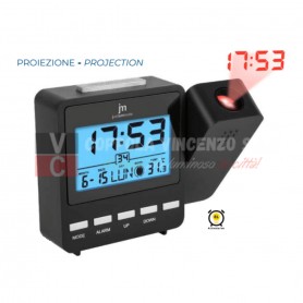 Lowell JD9710 Sveglia Digitale con proiezione, Temperatura interna e calendario, Fasi Lunari, Display luminoso