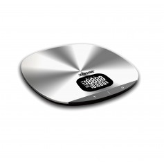Zephir ZHS521 Bilancia digitale da cucina Inox, Capacità 5 Kg, Graduazione 1g,, Pesa anche liquidi, Display illuminato
