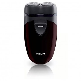 Philips PQ206 Rasoio a batterie, Lame autoaffilanti, Testine a sospensione indipendente, 2 AA Non incluse