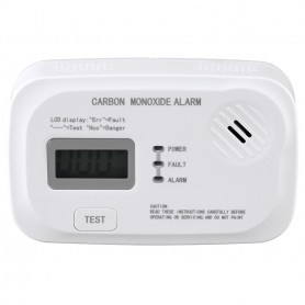 Rilevatore Monossido di Carbonio Certificato EN 50291 a Batterie MKC-208A, Allarme 85 dB, Bianco, IP20