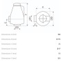 Aspiratore Vortice 10204 ANGOL K per condotto angolare, Diametro 100 mm, Centrifugo, Portata massima 140 m3/h, MADE IN ITALY