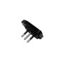 Spina salvaspazio Nera 10A Ra.el.con 9005NSP, 2P+T, 250V, Ultrapiatta, Policarbonato