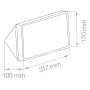 Lampo ECOR270BIMC Lampada da parete Tricolor, 24W LED, Bianca, 2391 Lumen, Luce calda-Naturale-Fredda, IP65