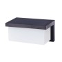 Lampo FSENAPRTBN Applique con pannello solare e sensore PIR, 4W, IP54, Nero, 12 ore autonomia, 550 Lumen, Luce Naturale