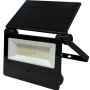 Lampo FSEN7WBN Faro LED con pannello solare, IP54, Sensore PIR e Crepuscolare, 7W, Nero, Autonomia 12-15 ore, Luce Naturale