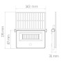 Lampo FSEN7WBN Faro LED con pannello solare, IP54, Sensore PIR e Crepuscolare, 7W, Nero, Autonomia 12-15 ore, Luce Naturale