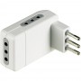 Bticino S3605DE Adattatore Salvaspazio Triplo, 3 Prese 10A, Spina 10A, Bianco, IMQ, CEI 23-50
