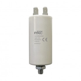 Condensatore 30 UF 400/450V con terminale faston 6,3 mm Melchioni 493224524, Polipropilene, Utile per avviamento motori