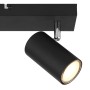 Globo Robby 57911-2B Barra 2 Spot orientabili, 2 GU10, Nero, Particolare cromo, Struttura in metallo, Moderno