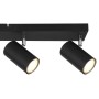 Globo Robby 57911-4B Barra 4 Spot orientabili, 4 GU10, Nero, Particolare cromo, Struttura in metallo, Moderno