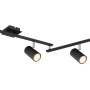 Globo Robby 57910-6B Barra 6 Spot orientabili, 6 GU10, Nero, Particolare cromo, Struttura in metallo, Moderno