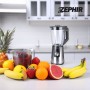 Zephir ZHC488 Frullatore Acciaio con caraffa in vetro 1.5L, 600W, 4 Lame in acciaio Inox, 2 Velocità + Pulse