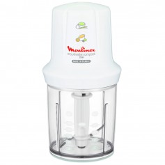 Moulinex Moulinette DJ3001 Tritatutto elettrico, Lame Acciaio Inox, 270W, 250 ml, MADE IN FRANCE, Bianco