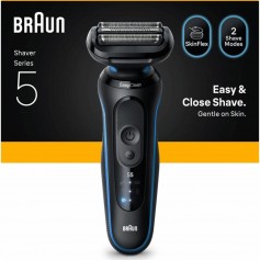Braun Serie 5 52-B1000S Rasoio Ricaricabile Wet&Dry, 3 Lame Flessibili, 50 minuti Autonomia, MADE IN GERMANY