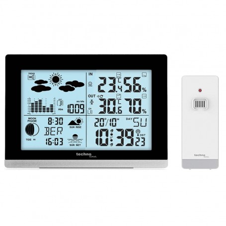 Technoline WS 6762 Stazione Meteo radiocontrollata con sensore esterno, Previsione meteo, Temperatura e umidità, Retroilluminata