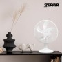 Zephir PBI405 Ventilatore da tavolo, 5 Pale, Diametro 40 cm, 45W, 3 Velocità, Oscillazione laterale, Inclinabile, Bianco