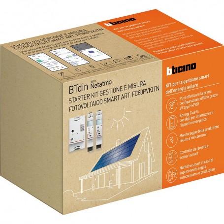 Bticino FC80KITN Starter kit per quadro elettrico smart, Gateway + Contattore + Gestione carichi